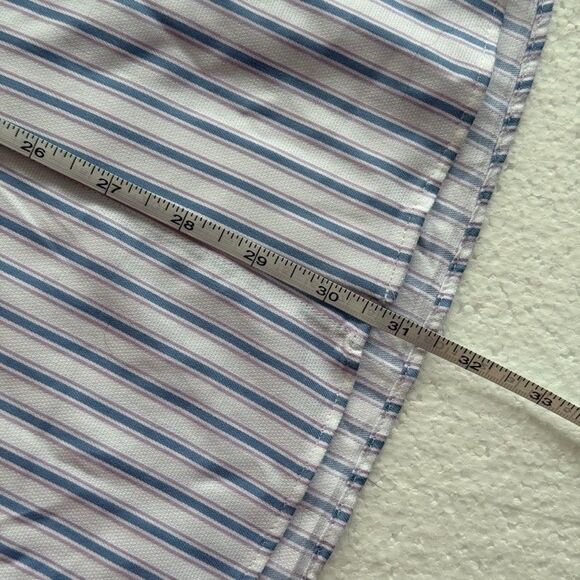 Pronto Uomo Men's Medium Stripe Geometric Dress Shirt Modern Fit Long Sleeve - Picture 6 of 7